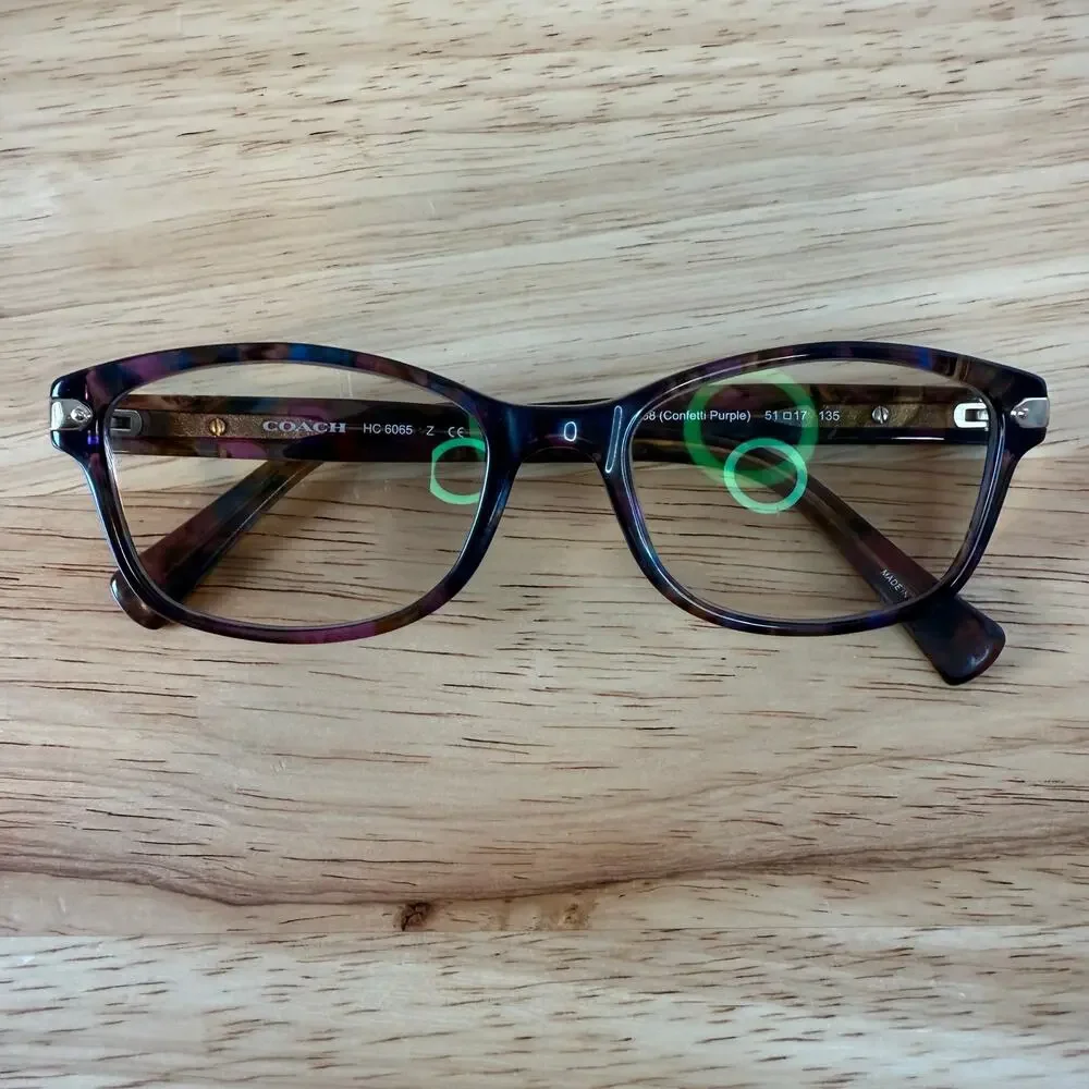 Coach HC6065Z 5288 Eyeglass Frames Confetti Purple 51-17-135 RX-Ready Glasses - Picture 11 of 11
